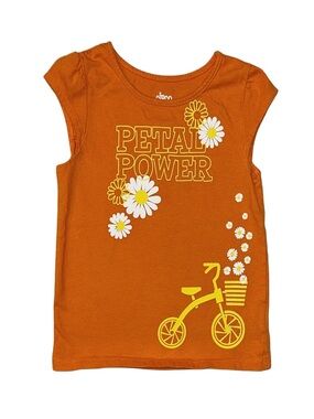 CIRCO Girl's Orange Graphic Tank Top 4T